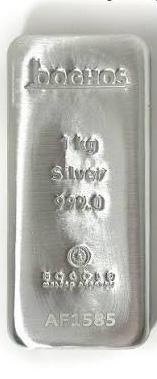 Boghos one kilogram investment silver bar